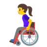 Woman In Manual Wheelchair Emoji 👩‍🦽 image - Google Noto Color style
