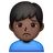 Man Frowning: Dark Skin Tone