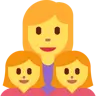 Family: Woman, Girl, Girl Emoji 👩‍👧‍👧 image - Twitter / X (Twemoji) style