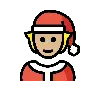 Mx Claus: Medium-Light Skin Tone Emoji 🧑🏼‍🎄 image - OpenMoji style