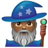 Man Mage: Medium-Dark Skin Tone Emoji 🧙🏾‍♂️ image - WhatsApp style