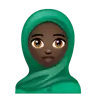 Woman With Headscarf: Dark Skin Tone Emoji 🧕🏿 image - WhatsApp style
