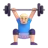 Man Lifting Weights: Medium-Light Skin Tone