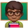 Man Teacher: Medium-Dark Skin Tone Emoji 👨🏾‍🏫 image - Samsung style