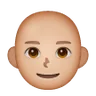 Man: Medium-Light Skin Tone, Bald Emoji 👨🏼‍🦲 image - Samsung style