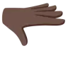 Palm Down Hand: Dark Skin Tone Emoji 🫳🏿 image - Google Noto Color style