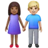 Woman And Man Holding Hands: Medium-Dark Skin Tone, Medium-Light Skin Tone Emoji 👩🏾‍🤝‍👨🏼 image - Samsung style
