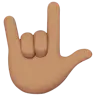 Love-You Gesture: Medium Skin Tone Emoji 🤟🏽 image - Apple style