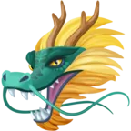 Dragon Face Emoji 🐲 image - Facebook Meta style