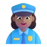 Woman Police Officer: Medium Skin Tone Emoji 👮🏽‍♀️ image - Microsoft 3D Fluent style