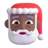 Santa Claus: Medium-Dark Skin Tone Emoji 🎅🏾 image - Microsoft 3D Fluent style