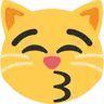 Emoji Baciare la faccia di gatto con gli occhi chiusi 😽 image - Twitter / X (Twemoji) style