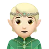 Elf: Light Skin Tone Emoji 🧝🏻 image - Apple style