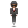 Person In Suit Levitating: Medium-Dark Skin Tone Emoji 🕴🏾 image - Google Noto Color style