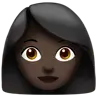 Woman: Dark Skin Tone Emoji 👩🏿 image - Apple style