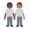 People Holding Hands: Dark Skin Tone, Medium Skin Tone Emoji 🧑🏿‍🤝‍🧑🏽 image - Tossface style