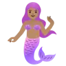 Mermaid: Medium Skin Tone Emoji 🧜🏽‍♀️ image - Google Noto Color style