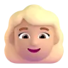 Woman: Medium-Light Skin Tone Emoji 👩🏼 image - Microsoft 3D Fluent style