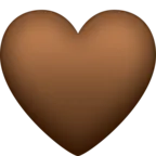 Brown Heart Emoji 🤎 image - Facebook Meta style