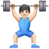 Man Lifting Weights: Light Skin Tone Emoji 🏋🏻‍♂️ image - Samsung style