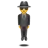 Person In Suit Levitating