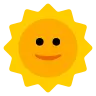 ดวงอาทิตย์ด้วยใบหน้า Emoji 🌞 image - Tossface style
