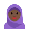Woman With Headscarf: Dark Skin Tone Emoji 🧕🏿 image - Twitter / X (Twemoji) style