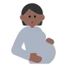 Pregnant Person: Medium-Dark Skin Tone Emoji 🫄🏾 image - Tossface style