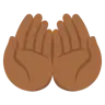 Palms Up Together: Medium-Dark Skin Tone Emoji 🤲🏾 image - Google Noto Color style