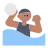 Person Playing Water Polo: Medium Skin Tone