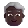 Older Person: Dark Skin Tone Emoji 🧓🏿 image - Microsoft 3D Fluent style