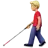 Man With White Cane: Medium-Light Skin Tone