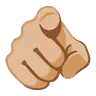 Index Pointing At The Viewer: Medium-Light Skin Tone Emoji 🫵🏼 image - Google Noto Color Animated style