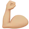 Flexed Biceps: Medium-Light Skin Tone Emoji 💪🏼 image - Apple style