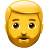 Man: Beard Emoji 🧔‍♂️ image - Apple style