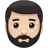 Man: Light Skin Tone, Beard