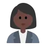 Woman Office Worker: Dark Skin Tone Emoji 👩🏿‍💼 image - Tossface style