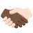 Handshake: Dark Skin Tone, Light Skin Tone