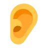 Ear Emoji 👂 image - Tossface style