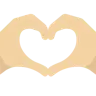 Heart Hands: Medium-Light Skin Tone Emoji 🫶🏼 image - Twitter / X (Twemoji) style