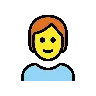 Person: Red Hair Emoji 🧑‍🦰 image - OpenMoji style