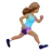 Woman Running Facing Right: Medium Skin Tone