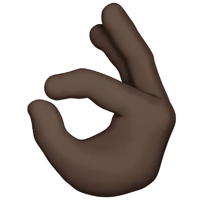 Ok Hand: Dark Skin Tone
