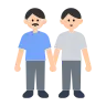 Men Holding Hands: Light Skin Tone Emoji 👬🏻 image - Tossface style