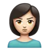 Woman Pouting: Light Skin Tone Emoji 🙎🏻‍♀️ image - WhatsApp style
