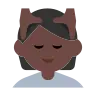 Person Getting Massage: Dark Skin Tone Emoji 💆🏿 image - Tossface style