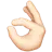 Ok Hand: Light Skin Tone
