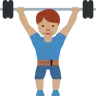 Man Lifting Weights: Medium Skin Tone Emoji 🏋🏽‍♂️ image - Twitter / X (Twemoji) style