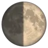 สัญลักษณ์ดวงจันทร์ไตรมาสแรก Emoji 🌓 image - WhatsApp style