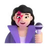 Woman Singer: Light Skin Tone Emoji 👩🏻‍🎤 image - Microsoft 3D Fluent style